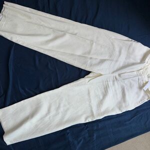 Zara Women's Cream Wide Leg Pants